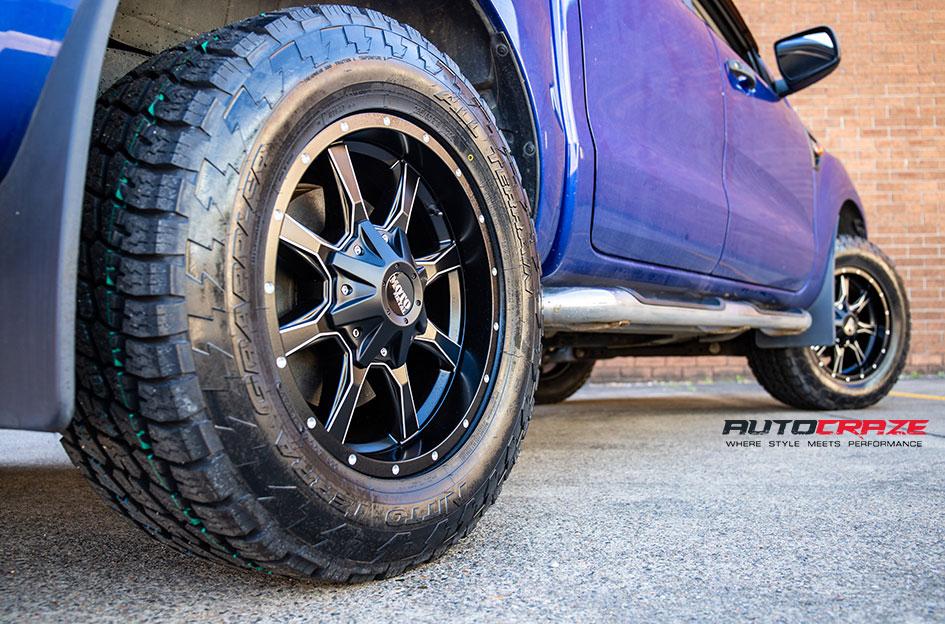 FORD RANGER MO970 SATIN BLACK MILLED ACCENTS